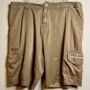 Vintage Lost Enterprises Khaki Cargo Surf Skate 90's Y2K Shorts ~ Size 36